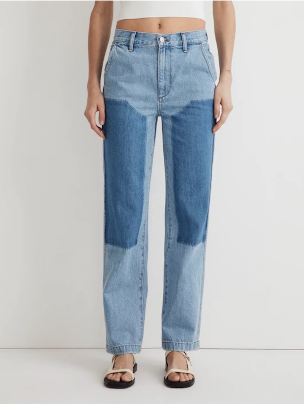 Madewell '90s Straight Jean in Hazelfern Wash: Shadow-Panel Edition